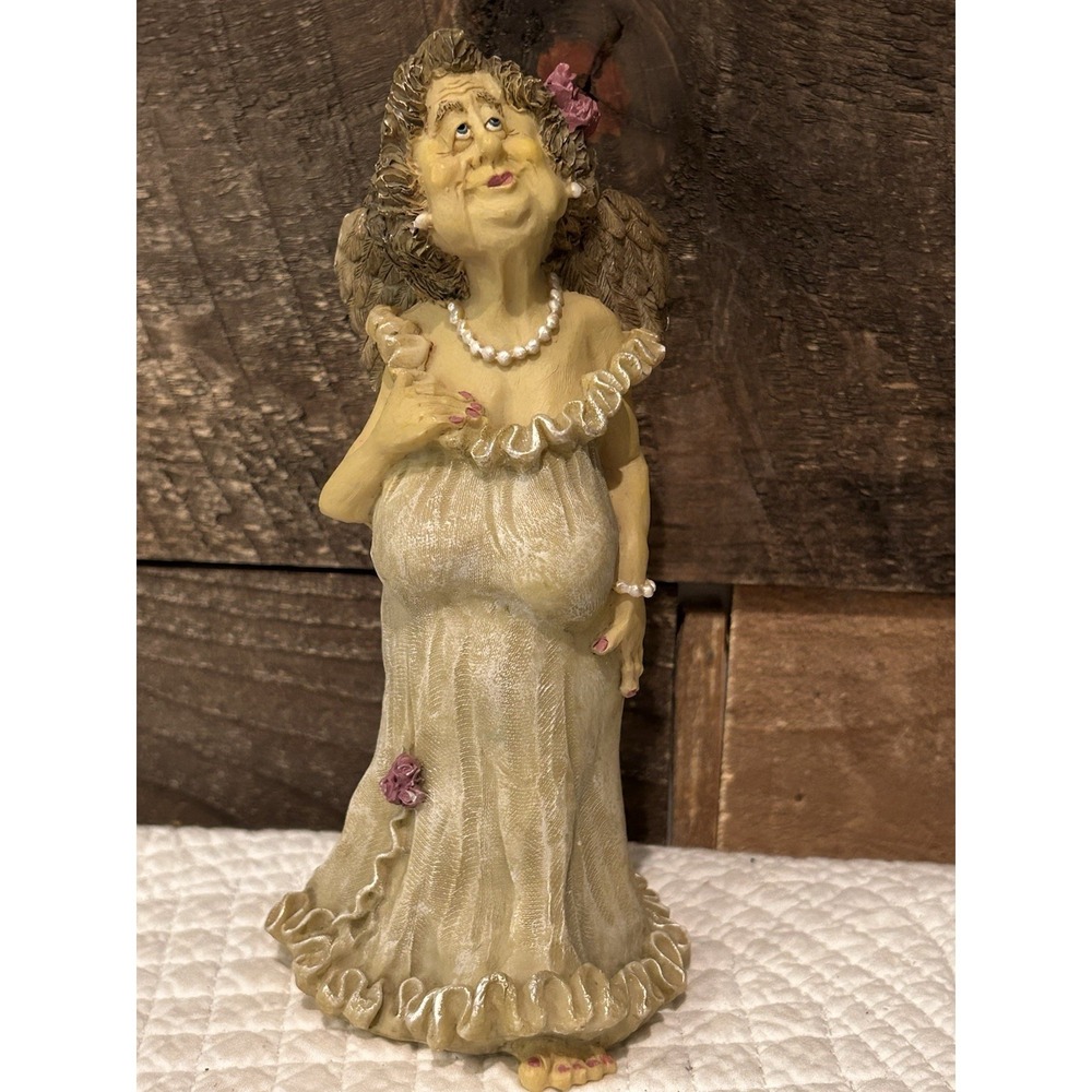 Guardian Grannies & Friends Angel Velma Church Piano Player Figurine